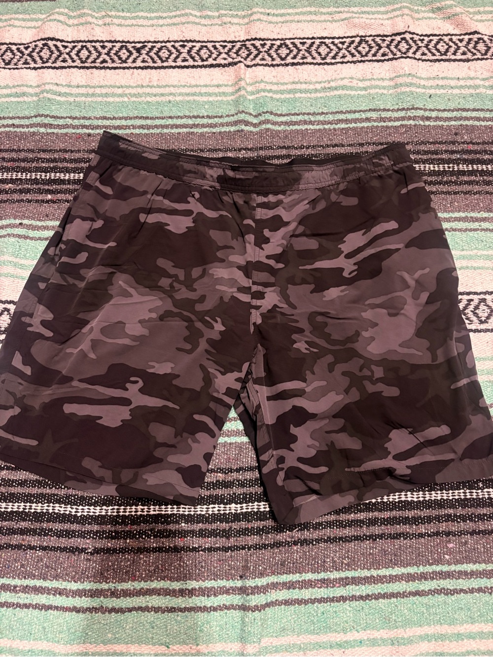 Men's Camouflage Swim/Walk Shorts - Dark grey Camo